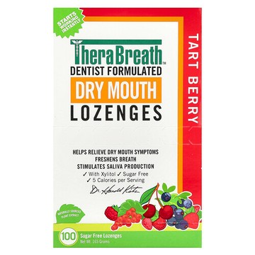 TheraBreath, 口乾含片，酸漿果味，100 片無糖含片