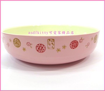 廚房【asdfkitty】 KITTY和風漆器水果盤/沙拉碗/深皿-2003年絕版正版商品-日本製