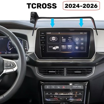 福斯 TCROSS 手機架 2024-2026年式專用 230TSI 配：重力夾/電動夾/磁吸手機架台灣出貨