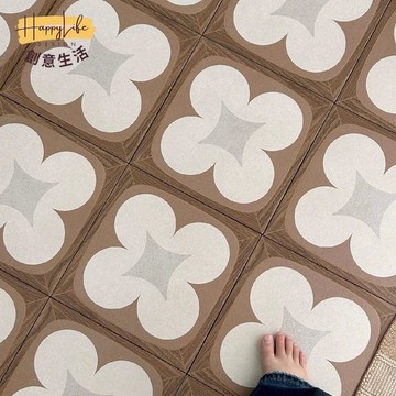 【臺灣公司 可打統編】免運 PVC地板貼 法式復古花磚地板貼自粘防水防滑耐磨餐廳瓷磚地直接鋪pvc地板貼 可開發票 全館六折 工廠現貨直銷 新品特價 c1083