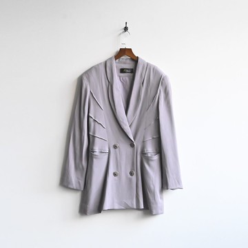 【蛋植物古著】光石特製車褶古著西裝外套