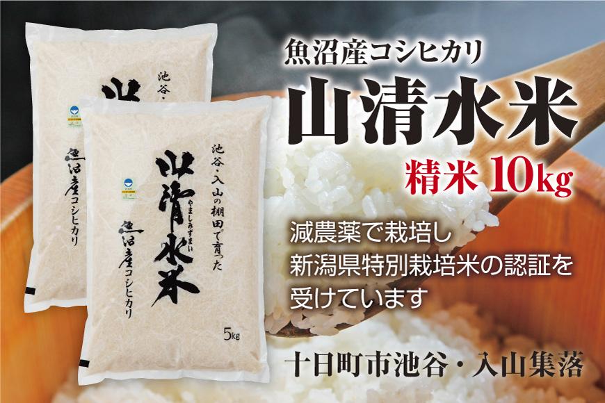 新潟県魚沼産コシヒカリ「山清水米」精米10kg(5kg×2袋) CF127