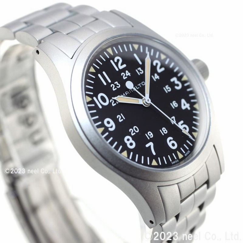 ハミルトン カーキフィールド 38mm 手巻 メカニカル H69439131 カーキ フィールド Mechanical 38mm - ダイヤルカラー:ブラック