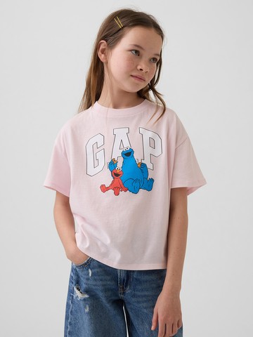 GapKids × Sesame Street芝麻街寬版圖案T恤