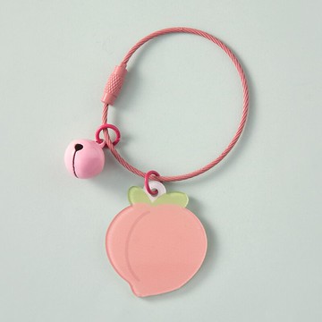 卡通水果鑰匙圈掛飾鋼絲圈環汽車鎖匙鏈男女情侶簡約一對書包掛件