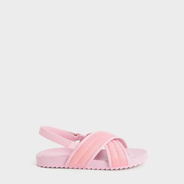 兒童金蔥魔術氈涼鞋