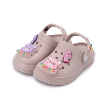 彩虹熊 Q彈電燈洞洞園丁鞋 卡其 CBKG59991 中大童鞋