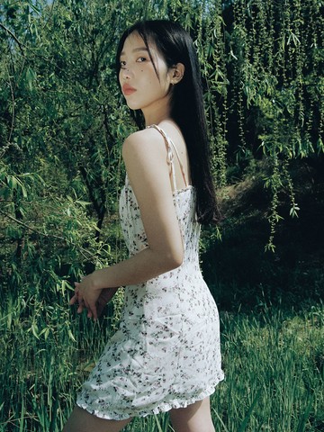 Frill Mini Dress_Flower