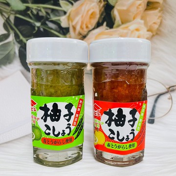 日本 二菱 柚子青辣椒醬/柚子紅辣椒醬 60g 使用大分產柚子 玻璃罐裝｜全店$199免運