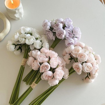 綠安禾🚚 牡丹仿真花假花室內客廳裝飾花擺件餐桌花擺設露蓮花乾花花束輕奢