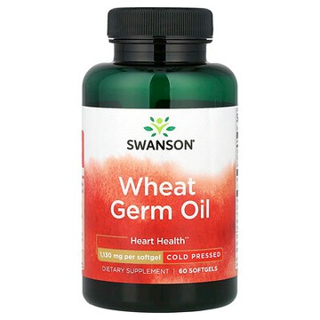 Swanson, 小麥胚芽油，冷榨，1,130 毫克，60 粒軟膠囊