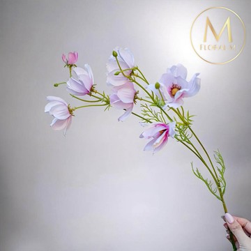 以後都走花路吧🌷快速出貨【Floral M】初戀少女粉色波斯菊仿真花花材（3入組）