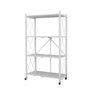 【dayneeds】[免安裝]四層折疊角鋼貨架四層_白