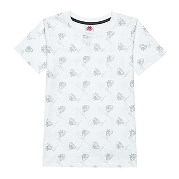 KAPPA義大利舒適小童吸溼排汗男款圓領T恤 白 321B11W001