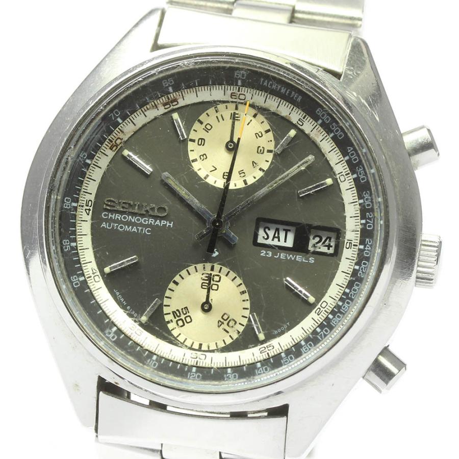 SEIKO 自動巻きクロノグラフ 6138-8000 逆パンダ セイコー クロノグラフ 自動巻き 1971年製 Ref.6138-8000 Cal