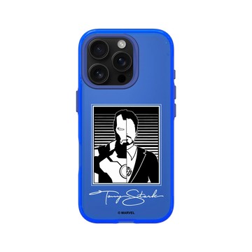 iPhone 16 Pro Clear 激光藍 - 迪士尼-漫威 Marvel - 鋼鐵人-黑白版