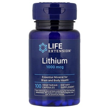 Life Extension, 鋰，1,000 微克，100 粒素食膠囊