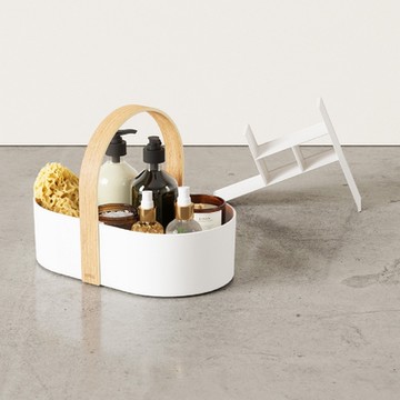 《Umbra》Bellwood木柄收納提籃- 整理籃 置物籃 儲物箱