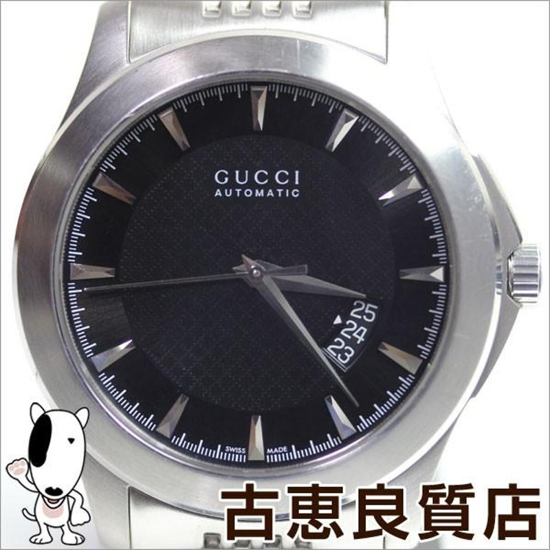 グッチ GUCCI 126.2 Gタイムレス メンズ 腕時計 SS 黒文字盤