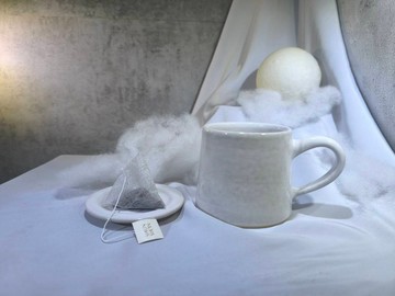 白釉山形杯-約330ml,茶杯,馬克杯,水杯,咖啡杯