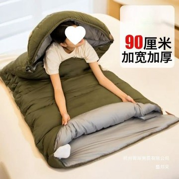 加厚加寬睡袋成人戶外露營四季通用款便攜加厚午休被子兩用車用廠