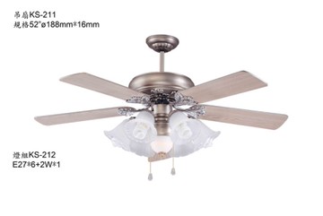 【燈王的店】《台灣製燈王強風吊扇》52吋吊扇+吊扇燈6+1燈(馬達保固十年) ☆KS-211+KS-212