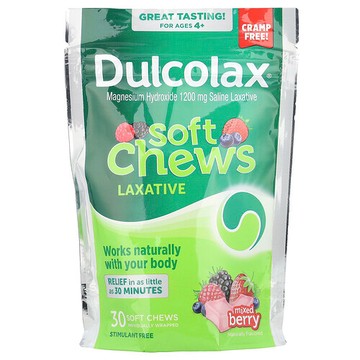 Dulcolax, 軟咀嚼瀉劑片，4 歲以上，什錦漿果味，30 片軟咀嚼片