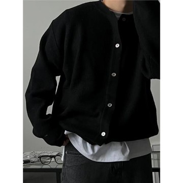 SSUMENAM「老錢風 針織開衫」高級感毛衣男秋冬季保暖棕色外套