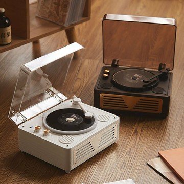 時光歲月桌面迷你一體光碟播放機 便攜式復古藍牙音響 cd機播放器【Snowbelle優選】