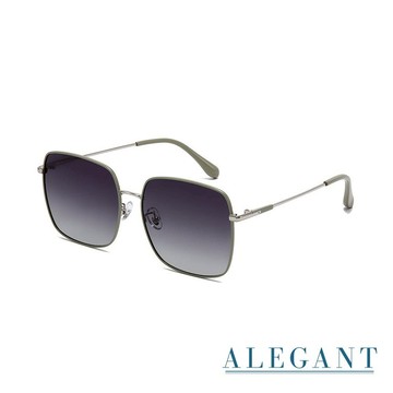 【ALEGANT】優雅時尚翠羽綠漸層方框寶麗來偏光墨鏡│UV400太陽眼鏡-翠羽綠