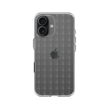 iPhone 17 Clear Case（相機按鈕） 透明 - Textured Glass: Luminous Sculpture 玻璃紋理系列：光映雕塑 - 格紋玻璃
