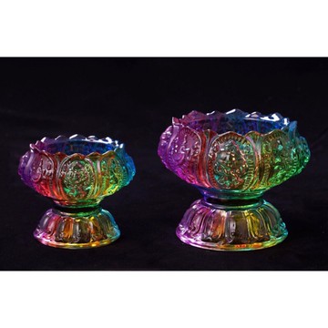 現貨 七彩酥油燈 八吉祥 七彩琉璃 藝術 七彩琉璃藝術 做工精細