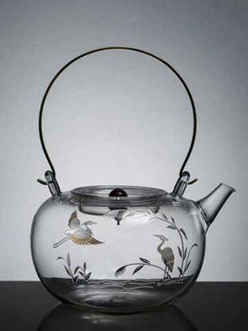 功夫道金銀燒玻璃壺燒水壺可煮提梁壺功夫茶具加厚耐熱明火煮茶壺