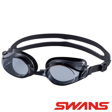 【SWANS 日本】FITNESS舒適型近視泳鏡(SW-45OP 黑/防霧鏡片/抗UV)