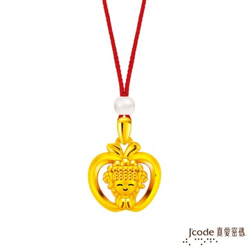 【J'code真愛密碼金飾】 白沙屯 平安蘋果媽祖硬金墜子 送項鍊