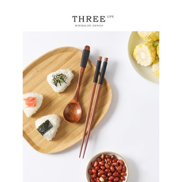 Tlife·Carving·日系便攜盒裝木質天然環保餐具筷勺套裝 | 雕刻