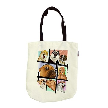 雙肩包，可折疊，減少全球變暖，狗紋，震撼哦！黑手黨，帆布，攜帶方便