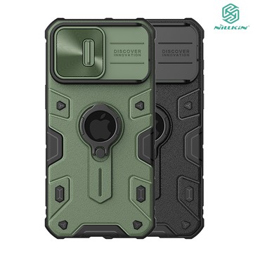 NILLKIN Apple iPhone 15 Pro Max 黑犀保護殼(金屬蓋款)(墨綠)