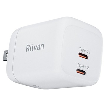 Riivan GaN氮化鎵電源供應器 RGAN452C Type-C 45W  白色  1個