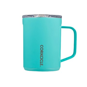 CORKCICLE 酷仕客 三層真空咖啡杯 475ml 保溫保冷不鏽鋼咖啡杯 防滑設計辦公室家用皆適宜  土耳其藍  1個