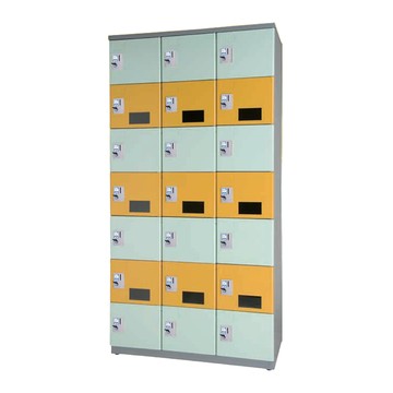 台灣製造【鋼製置物櫃】退幣型 21格 鍍鋅鋼板 多色訂製 科技大廠 健身房指定 衣物櫃 內務櫃 鋼製衣櫃
