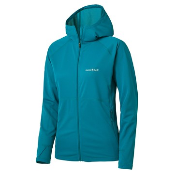 【【蘋果戶外】】mont-bell 1114637 TQ 松石藍【女款】Cool F-Z Hoodie 抗UV 連帽外套 防曬外套 吸濕排汗