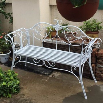 休閑戶外庭院長椅公園椅陽臺露臺花園靠背雙人椅鐵藝休息沙發椅