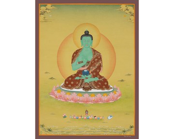 阿墨嘎悉地佛唐卡 – 無畏與堅不可摧的成功之主