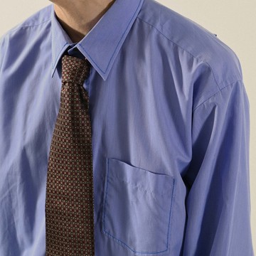 【NaSuBi Vintage】裝飾縫線經典輪廓古著襯衫