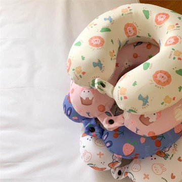 記憶棉U型午睡枕學生午休旅行飛機辦公室趴睡神器卡通頸椎枕頭