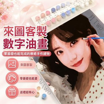 【來圖客製】diy數字油畫 客製化數字油畫 diy禮物 客製化禮物 情人節禮物 數字油畫 生日禮物 交換禮物 情侶油畫