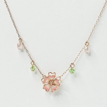 | OSEWAYA | 落下的櫻花項鍊 櫻花盛開 鎖骨鍊 日本飾品 日本製造