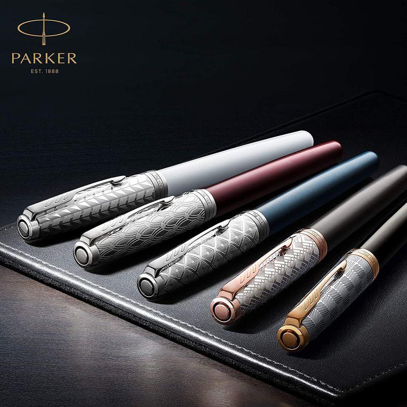 PARKER パーカー公式 ソネット プレミアム 万年筆 M 中字 高級 ブランド ギフト ペン先 18金 メタルブルーCT 211974