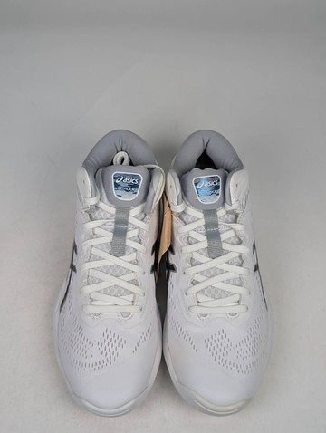 微瑕疵-左外側中底氧化色差 1063A050-101 26CM ASICS GELHOOP V14  經典 運動 休閒 白藍 男